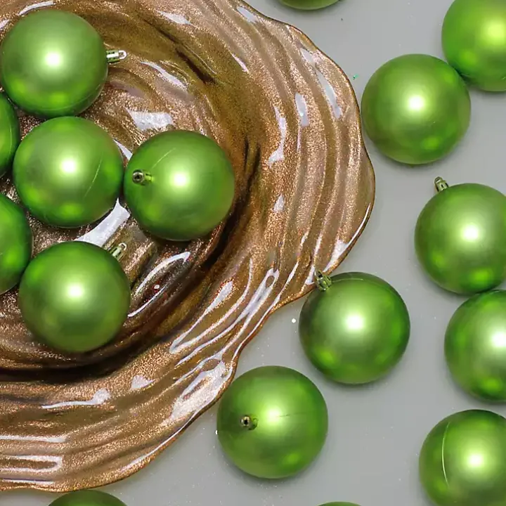 Shatterproof Matte Kiwi 32-pc. Ornaments