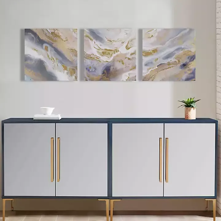 Shimmering Symphony Triptych Canvas Art, Set of 3