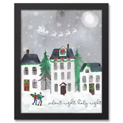 Silent Night Holy Night Canvas Wall Plaque
