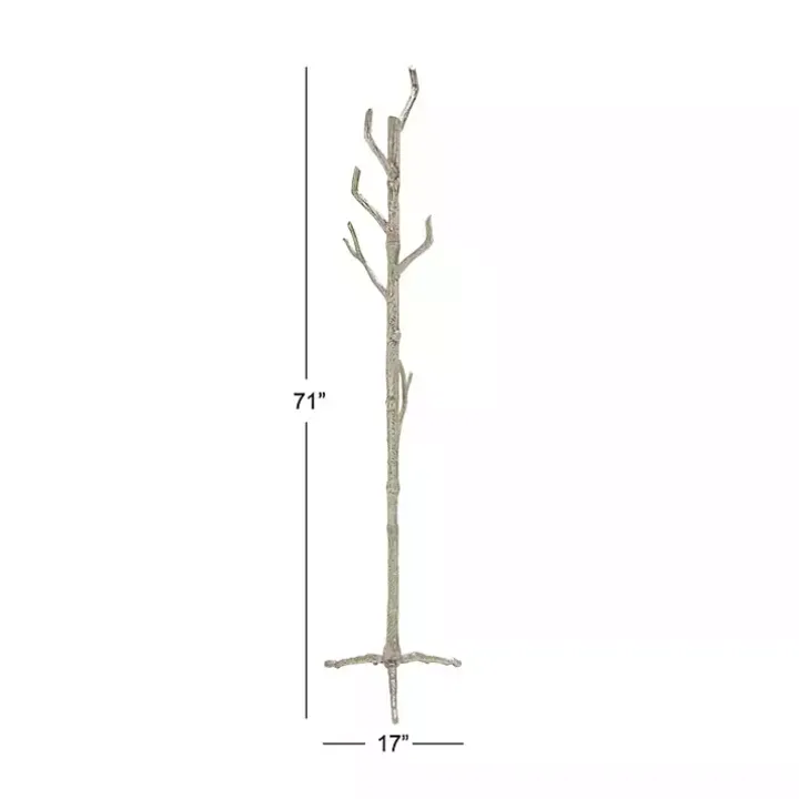 Silver Aluminum Tree Branch Coat Rack