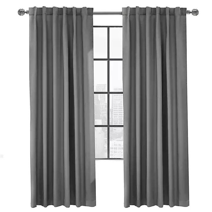 Silver Baxter Blackout Curtain Panel, 84 in.