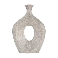 Silver Beaded Cut Out Vase