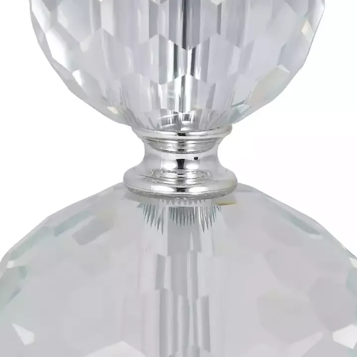 Silver Crystal Orb Table Lamps, Set of 2