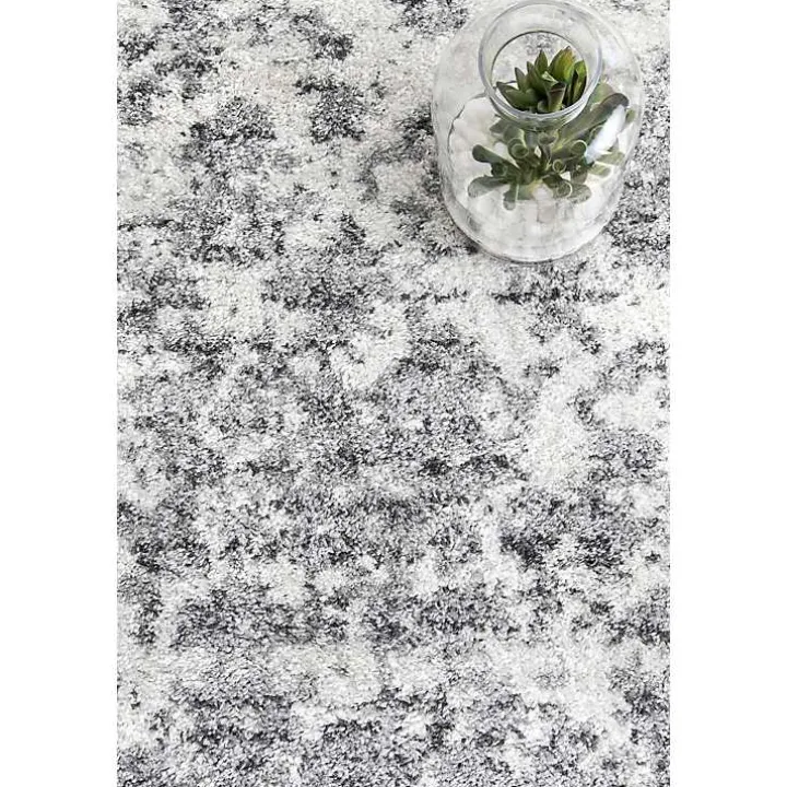 Silver Deena Abstract Area Rug, 5x8