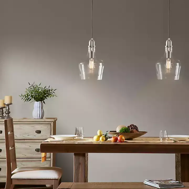 Silver Glass Avalon Pendant Light
