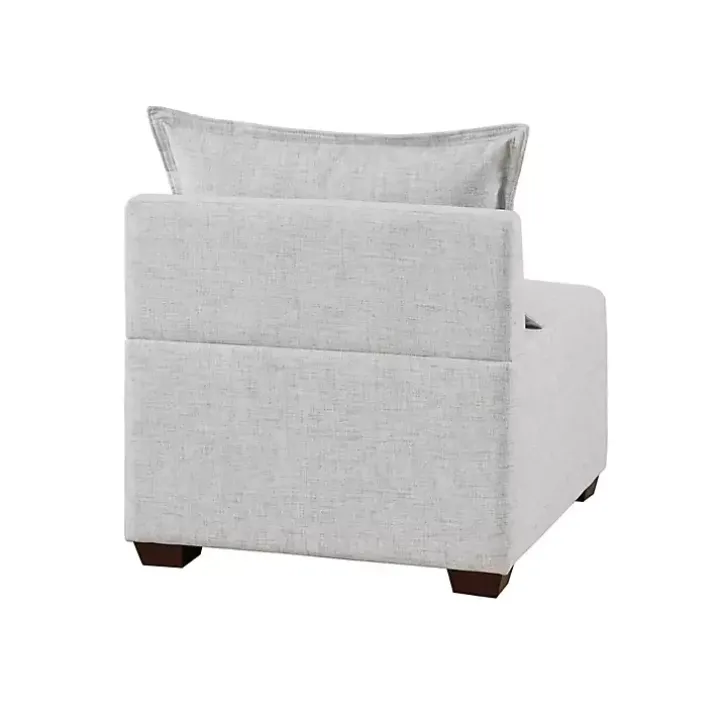 Silver Gray Modular Armless Accent Chair