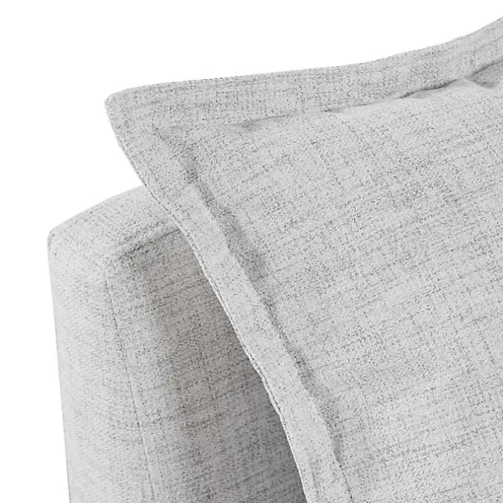 Silver Gray Modular Armless Accent Chair