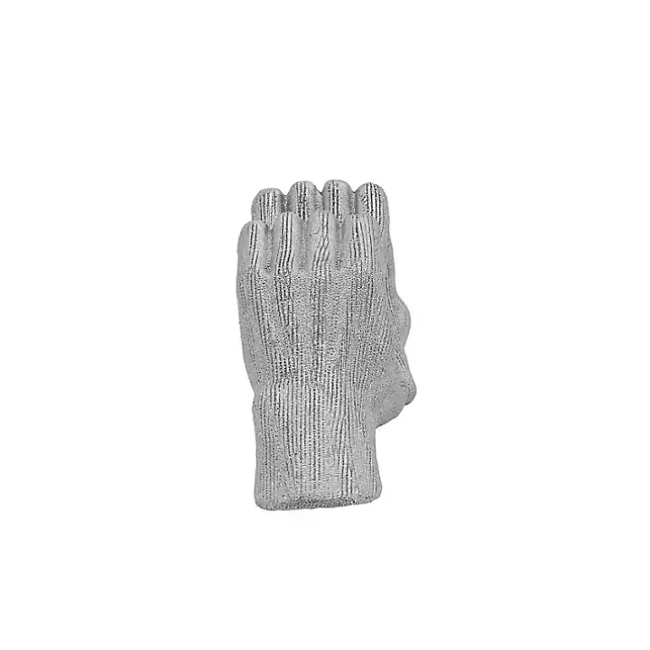 Silver Hand Heart Figurine