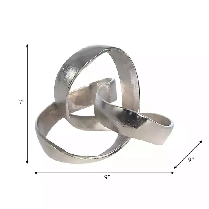 Silver Matte Knot Sculpture
