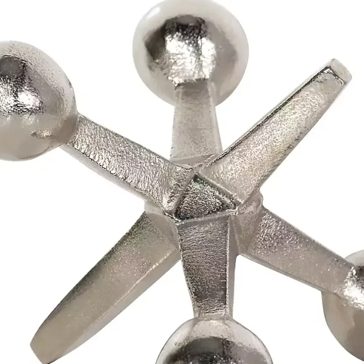Silver Metal Jack Sculpture