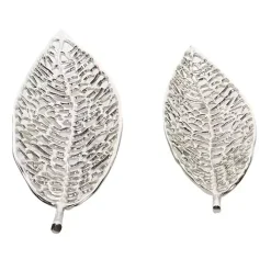 Silver Metal Leaf Trays, Set of 2