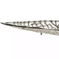 Silver Metal Leaf Trays, Set of 2