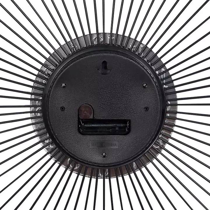 Silver Metal Sunburst Droplet Frame Clock