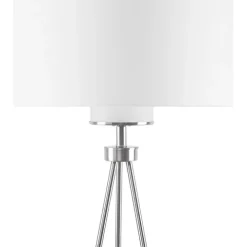 Silver Metal Tripod Floor Lamp