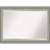 Silver Patina Scallop Framed Mirror, 30x42 in.