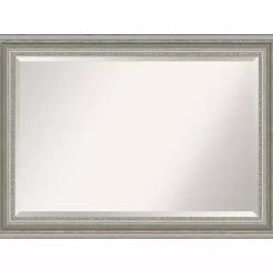 Silver Patina Scallop Framed Mirror, 30x42 in.