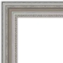 Silver Patina Scallop Framed Mirror, 30x42 in.
