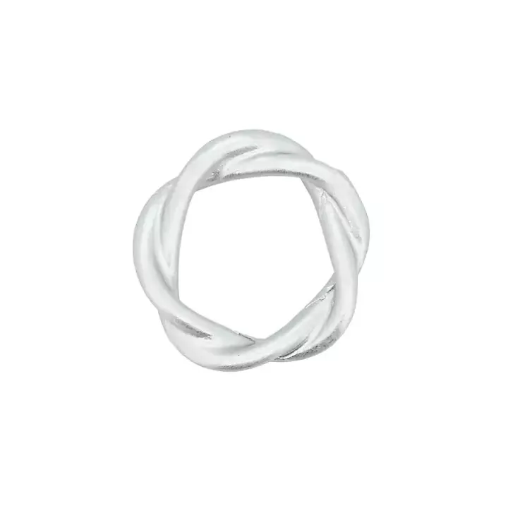 Silver Resin Twisted Napkin Rings, Set of 4