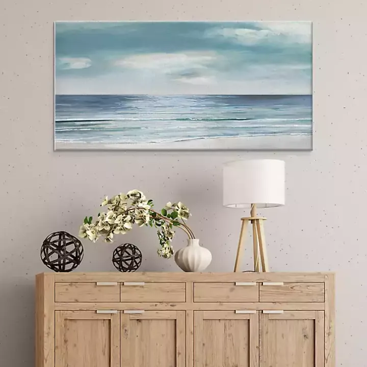 Silver Shore Canvas Art Print