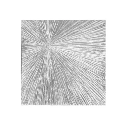 Silver Sunburst Dimensional Resin Wall Art