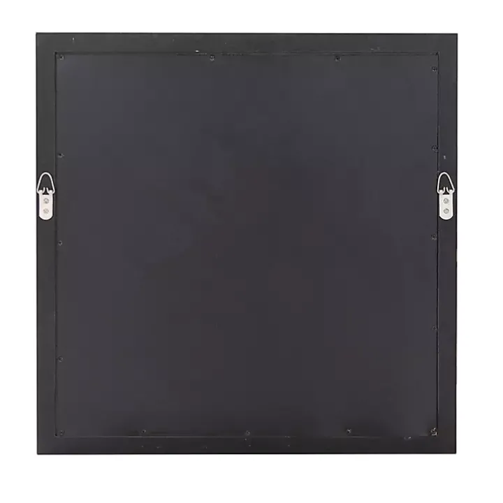 Silver Windowpane Square Wall Mirror
