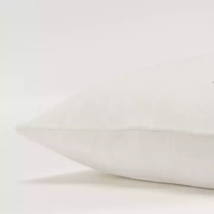 Silver Woven Lines Throw Pillow