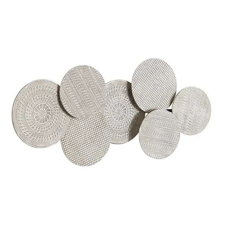 Silvery Rivers Layered Disks Wall Plaque