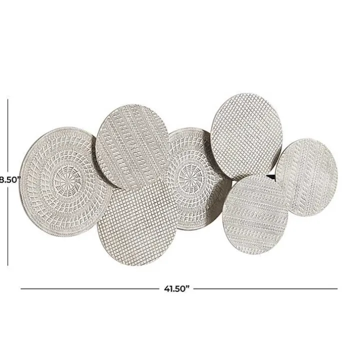 Silvery Rivers Layered Disks Wall Plaque