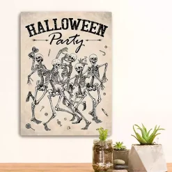 Skeleton Halloween Party Canvas Art Print