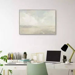 Sky and Sand Crop Framed Canvas Art Print