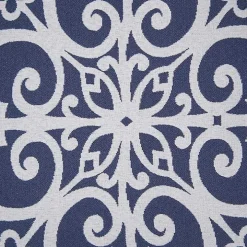 Sky Blue Fretwork Upholstered High Back Recliner