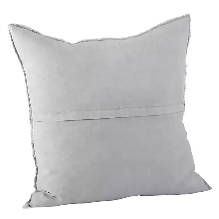Slate Fringed Edge Pillow