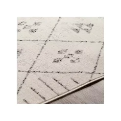 Slate Gray Diamond Print Area Rug, 5x7