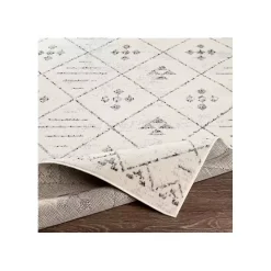 Slate Gray Diamond Print Area Rug, 7x10