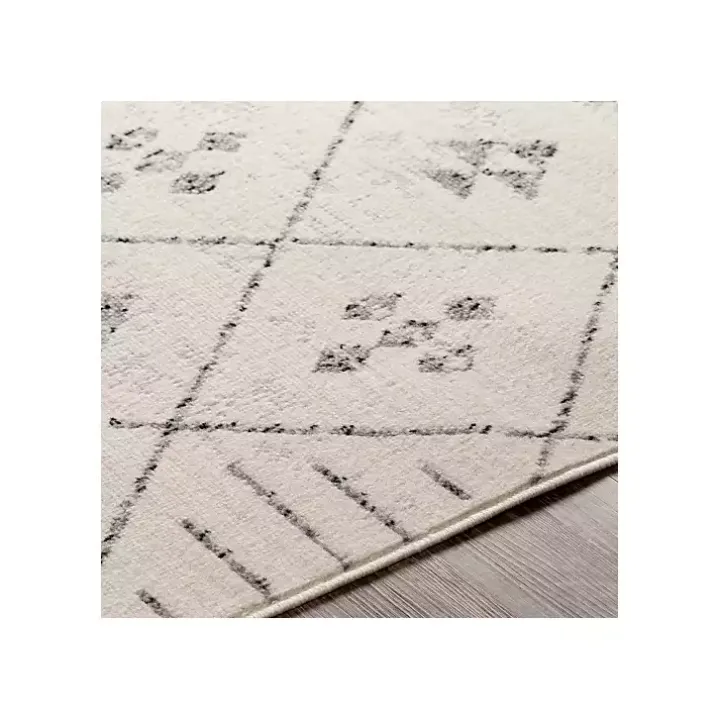 Slate Gray Diamond Print Area Rug, 7x10