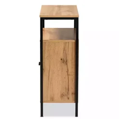 Slatted Oak Wood Cabinet