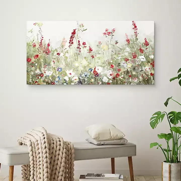 Sleepy Spring Meadow Canvas Art Print