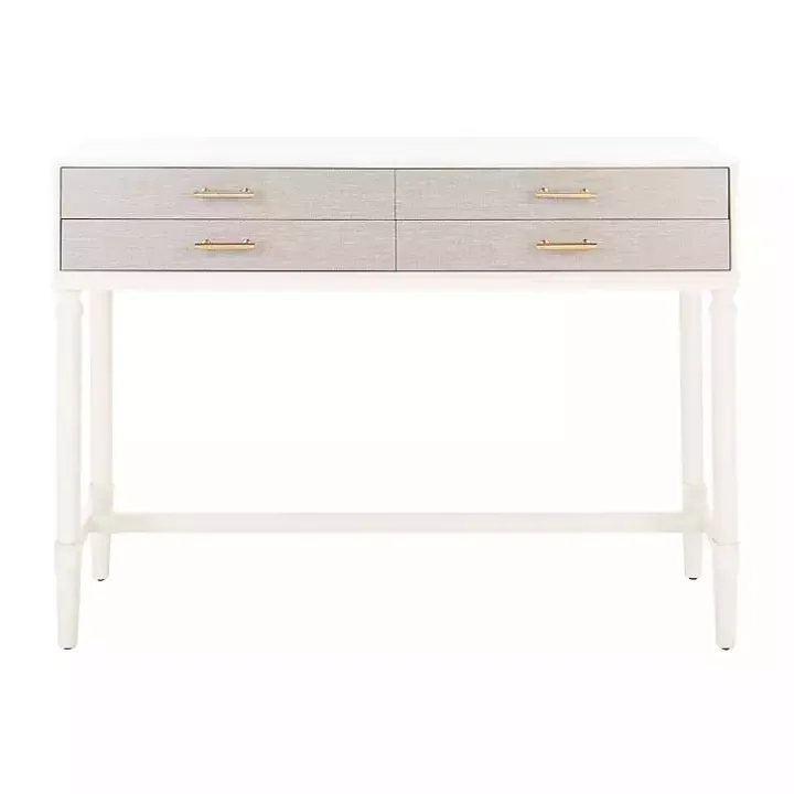 Sloane White Four-Drawer Console Table