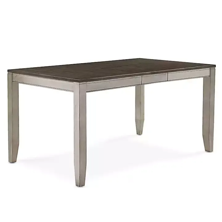 Smoked Alabaster and Honey Wood 7-pc. Dining Set