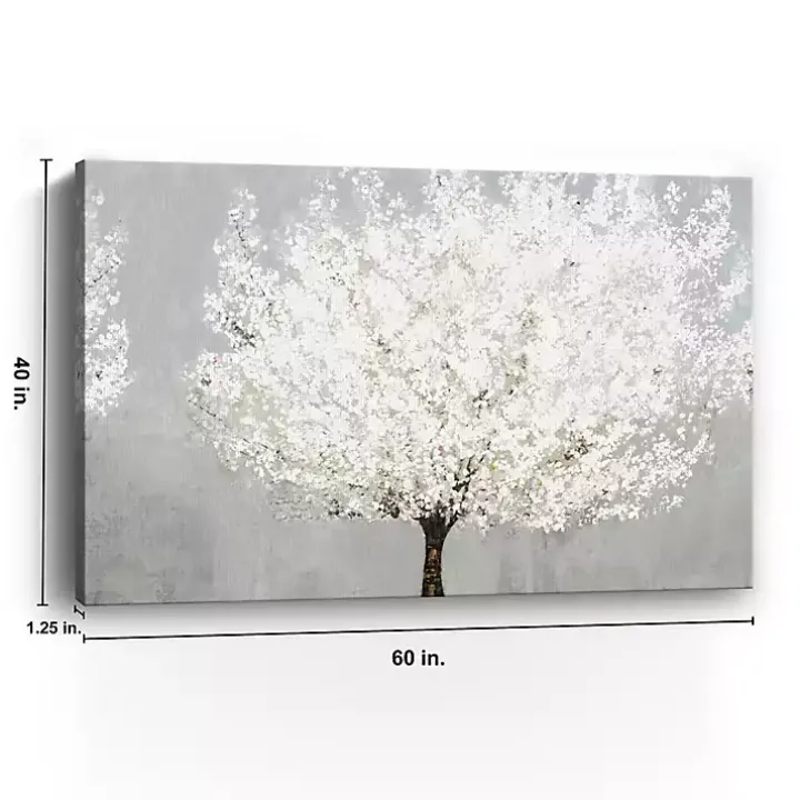 Snow Kissed Blossoms Giclee Canvas Art Print