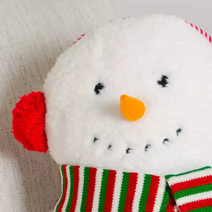 Snowman Shaped Holiday Pillow