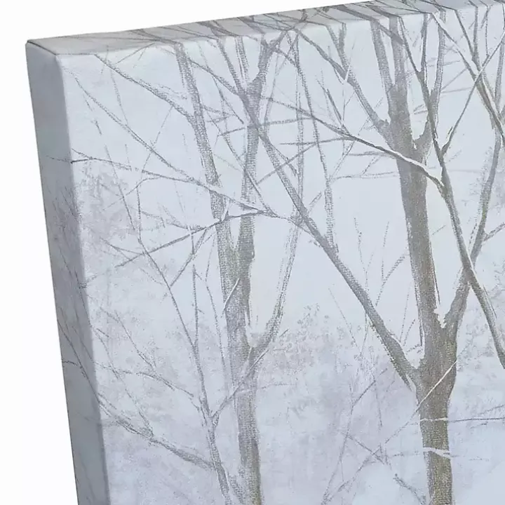 Snowy Church Canvas Art Print