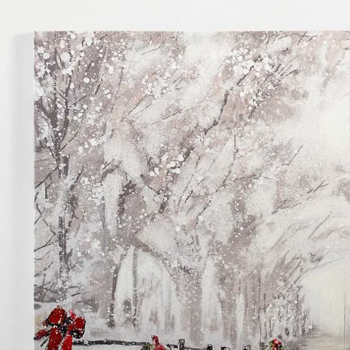 Snowy Drive Canvas Art Print