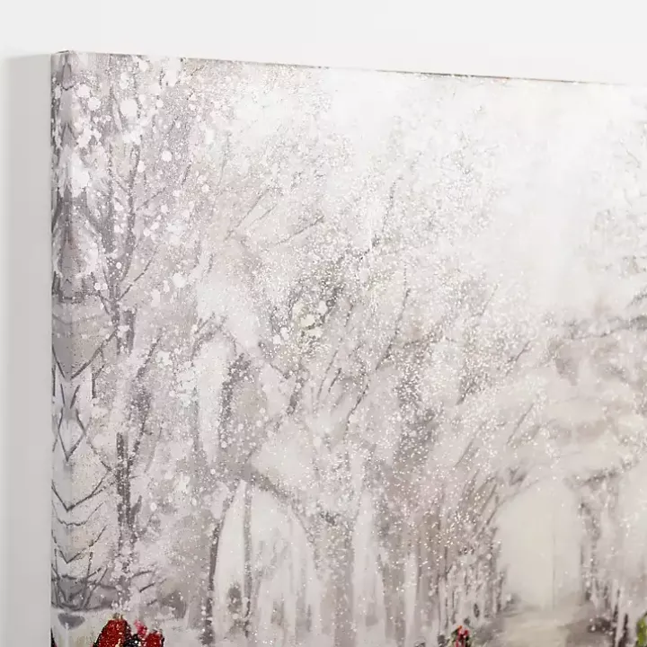 Snowy Drive Canvas Art Print