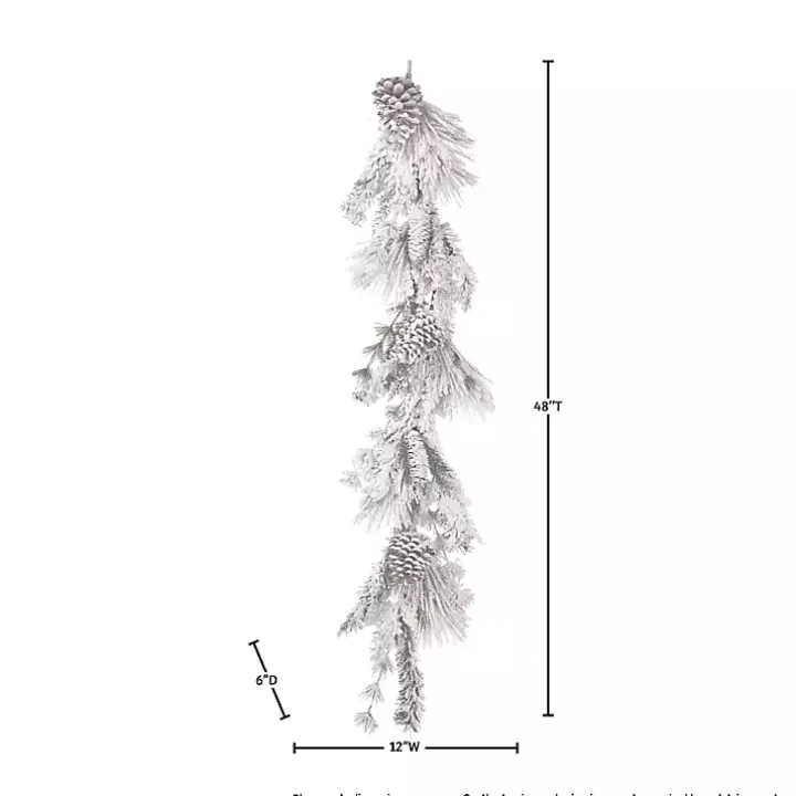 Snowy Pine and Cedar Cone Winter Garland