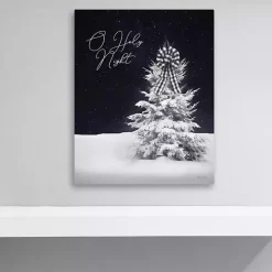 Snowy Tree O Holy Night Canvas Art Print