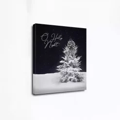 Snowy Tree O Holy Night Canvas Art Print