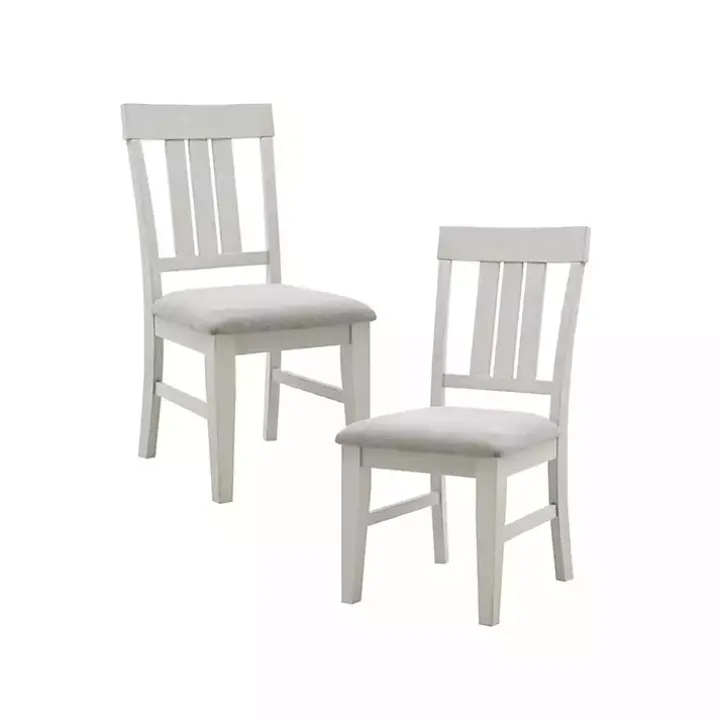 Sofia White High Back Dining Chairs, Set of 2
