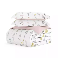 Soft Floral Reversible 3-pc. Queen Duvet Cover Set