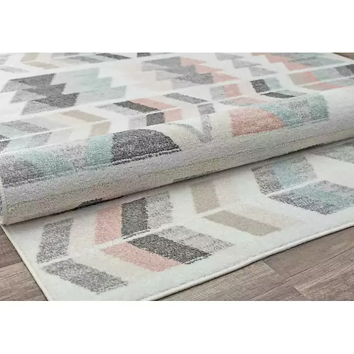 Soft Hues Geometric Area Rug, 8x10
